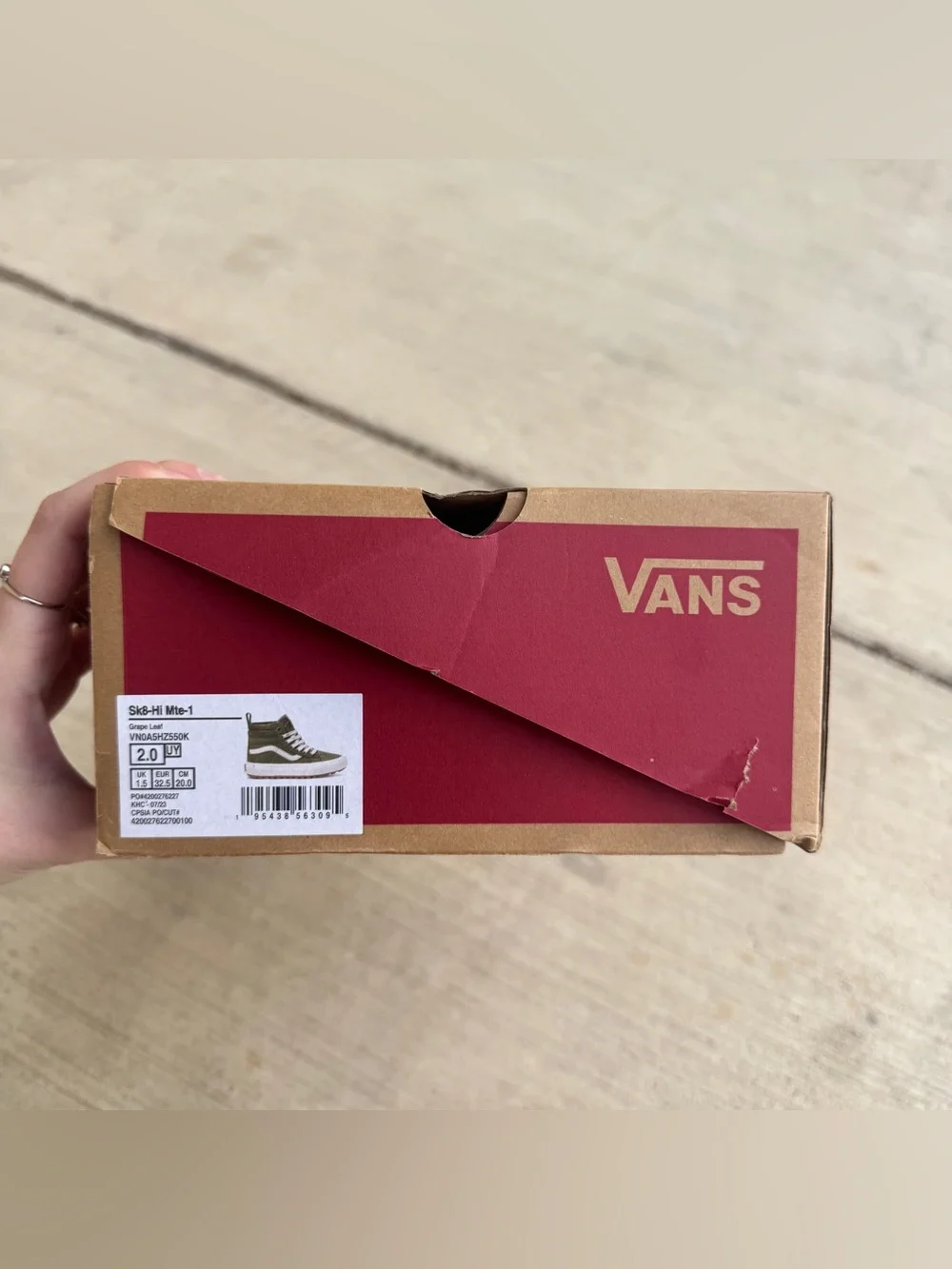 Kids Olive Green Elements High Top Vans